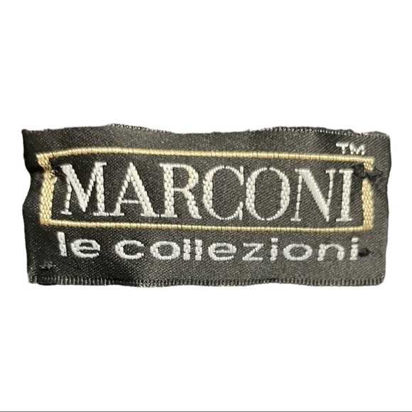 Marconi mens Italian round collar ribbed merino wool sweater. Grey black large - Picture 9 of 10